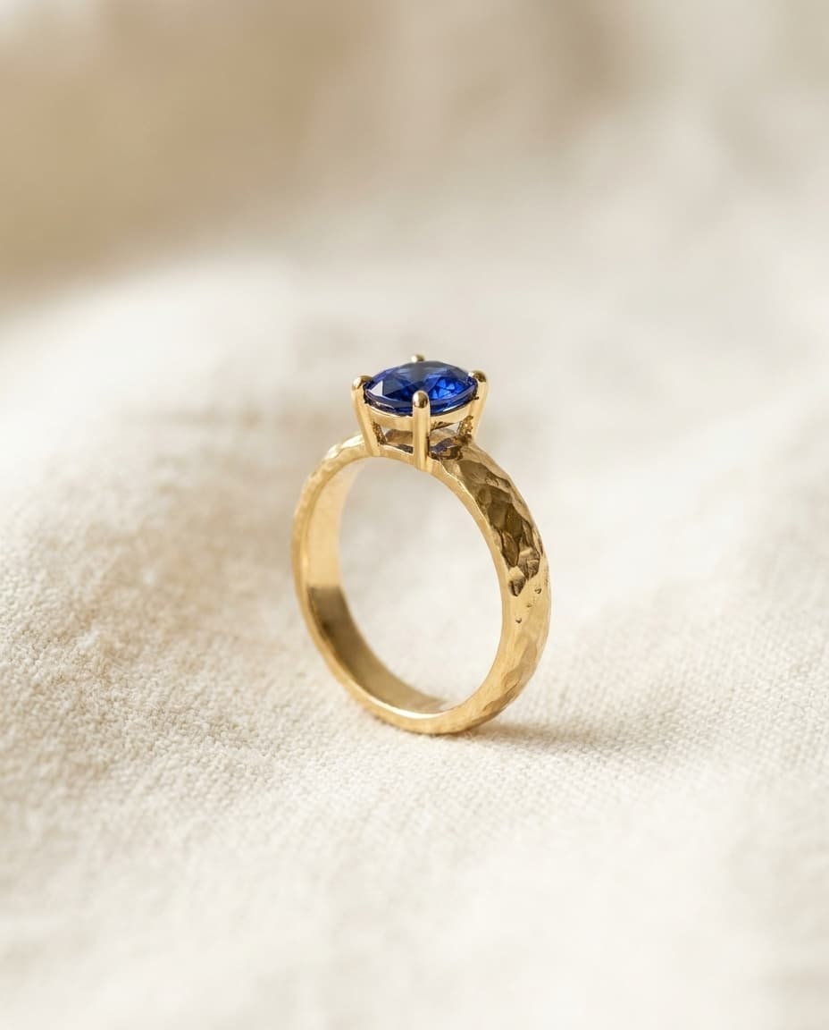 hammered gold ring